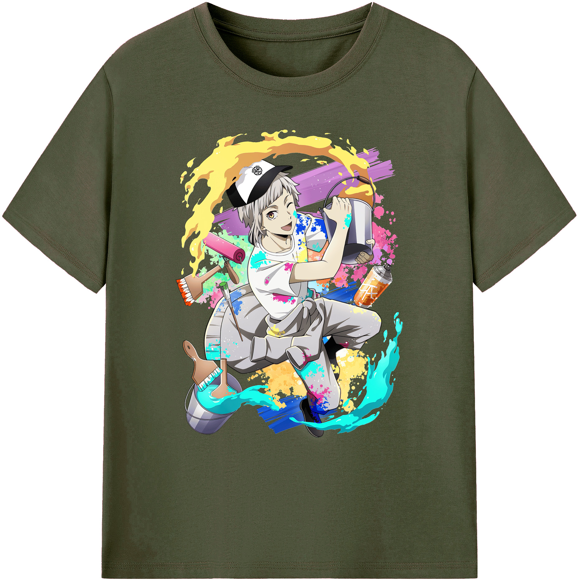 （画像用） 文豪ストレイドッグス Bungo Stray Dogs 綿100％ メンズ半袖Tシャツ｜肌触りやわらか＆通気性